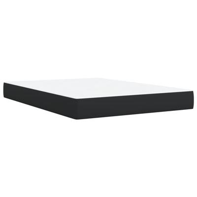 Boxspring met matras kunstleer zwart 140x190 cm - thumbnail