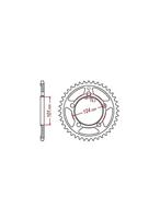 ESJOT Chain wheel 525 41z steel silver galvanized - thumbnail