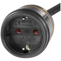 Sygonix SY-5597570 Strom extension cable black, Orange 5m verriegelbar, witterungsbeständig - thumbnail