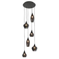 Highlight HanglampCambio zwart 6-lichts smoke glas - H5859.01 - thumbnail