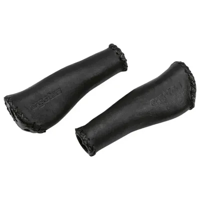 Ergotec Handvatten Monaco Leer Lang/Lang Zwart