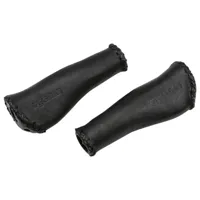 Ergotec Handvatten Monaco Leer Lang/Lang Zwart - thumbnail