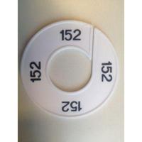 Maatring 9cm wit/zwart 152 - thumbnail