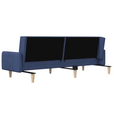 Slaapbank 2-zits stof blauw