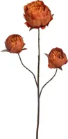 Pure Royal kunsttak pioenroos 82cm oranje - thumbnail