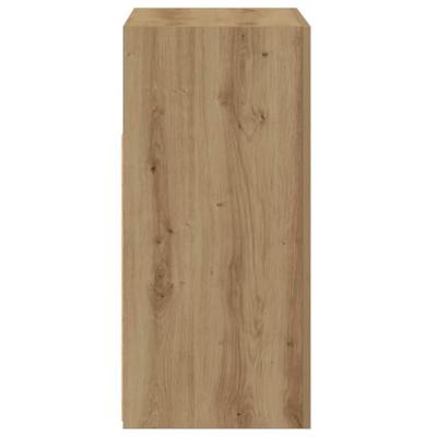 Dressoir met LED 80x35x75 cm bewerkt hout artisanaal eiken Dressoir met LED 80x35x75 cm bewerkt hout artisanaal eiken