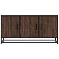 Tv-meubel 100x35x50 cm bewerkt hout metaal bruin eikenkleur - thumbnail