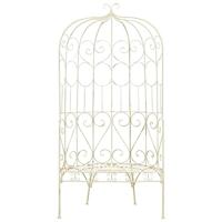 Tuinbank 95 cm ijzer antiekwit - thumbnail