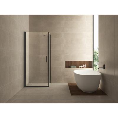 Wiesbaden Salone Douchecabine met 1 Draaideur - 900x900x2000x8mm - NANO - Helder Glas - Mat Zwart