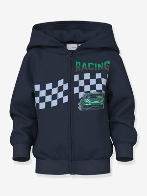 Sweater met rits en capuchon NMMVOLTINUS jongen NAME IT marineblauw Sweater met rits en capuchon NMMVOLTINUS jongen NAME IT marineblauw