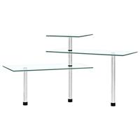 VidaXL Hoekkastje keuken 3-laags gehard glas - thumbnail