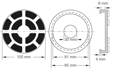 KS Tools 160.0468 Rubberen schijf (Ø x h) 100 mm x 14 mm