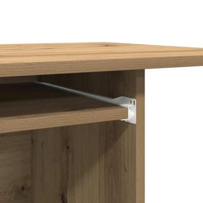 Computerbureau 80x50x75 cm bewerkt hout artisanaal eikenkleur - thumbnail