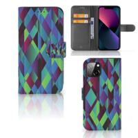 Apple iPhone 13 | Book Case | Abstract Green Blue - thumbnail