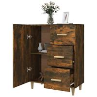 Dressoir 69,5x34x90 cm bewerkt hout gerookt eikenkleurig - thumbnail