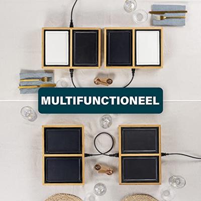 Princess 104040 Tafelgrill Elektrisch Zwart, Bamboe