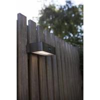 Buitenlamp solar zilver &apos;Brick&apos; breed downlighter 18 cm - thumbnail