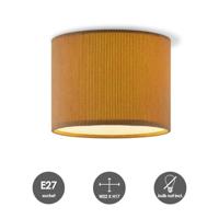 Corduroy Plafondlamp - Cilinder - Karamel - Scandinavische stijl - ø22 x 17 cm - E27 Fitting - Geschikt voor Woonkamers en slaapkamers - thumbnail