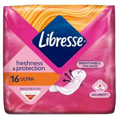 Libresse Ultra thin ultra triple protection 16 Stuks Libresse Ultra thin ultra triple protection 16 Stuks