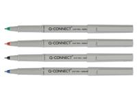 Q-CONNECT OHP marker, non permanent, fijn, set van 4 stuks in geassorteerde kleuren - thumbnail