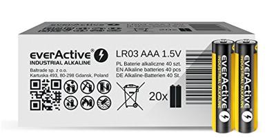Alkaline batterijen AAA / LR03 everActive Industrial - 40 stuks