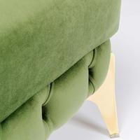 Kare Hocker Belissima Velvet Green 80cm - thumbnail