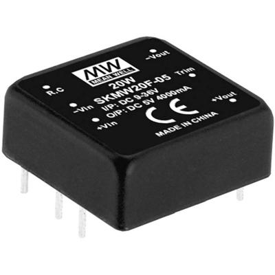 MEAN WELL SKMW20G-05 DC/DC-converter 4 A 20 W Aantal uitgangen: 1 x Inhoud 1 stuk(s)