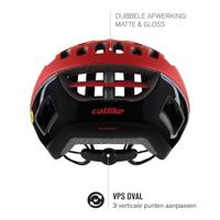 Buzaglo Catlike racehelm whisper ii maat m mat rood/glans zwart - thumbnail