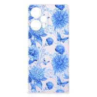 TPU Case voor Xiaomi Poco F5 Flowers Blue - thumbnail