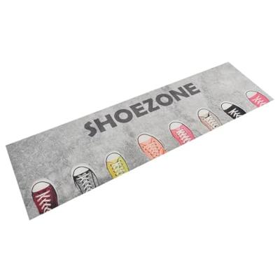 VidaXL Keukenmat wasbaar shoezone-print 45x150 cm fluweel VidaXL Keukenmat wasbaar shoezone-print 45x150 cm fluweel