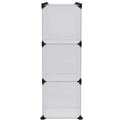 VidaXL Opbergmeubel met 9 vakken en deuren polypropeen transparant