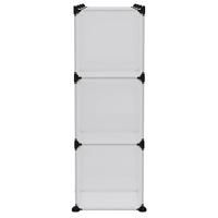 VidaXL Opbergmeubel met 9 vakken en deuren polypropeen transparant - thumbnail