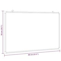Whiteboard magnetisch 80x50x1,7 cm aluminium - thumbnail