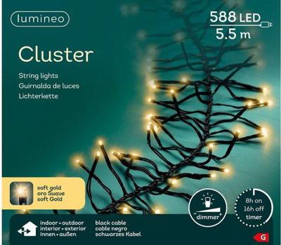 Clusterverlichting led 588 lampjes soft gold