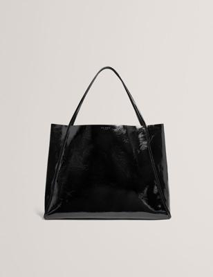 Ted Baker Brisaa Thin Strap Crinkle Large Slouchy Tote Bag