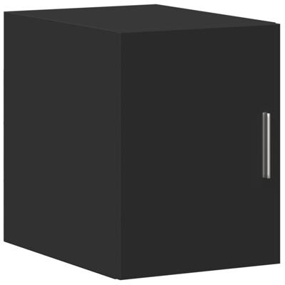 Opbergkast smal 30x42,5x225 cm bewerkt hout zwart - thumbnail