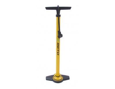 Beto hogedrukpomp met meter staal met duokop geel