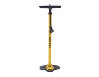 Beto hogedrukpomp met meter staal met duokop geel - thumbnail