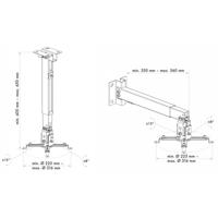 Schwaiger LWH310WD Wand/plafond Wit projector beugel - thumbnail