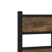 Bedframe zonder matras metaal gerookt eikenkleurig 135x190 cm - thumbnail