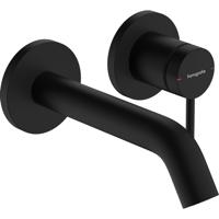 Hansgrohe Tecturis S ééngreeps wastafelkraan inbouw voor wandmontage, met uitloop 16,5 cm, mat zwart - thumbnail
