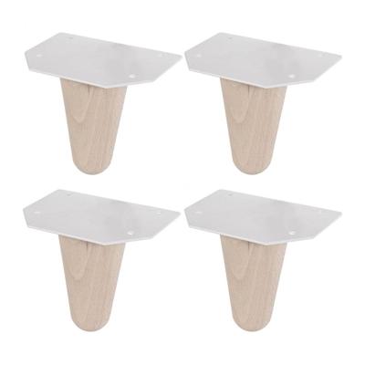 Meubelpoot conisch Ø 3 cm en hoogte 10 cm van massief hout - 4 stuks