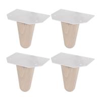 Meubelpoot conisch Ø 3 cm en hoogte 10 cm van massief hout - 4 stuks - thumbnail