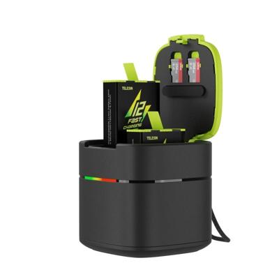 Telesin Fast Charging Kit oplaadbox met 2 accu's voor GoPro 9/10/11/12