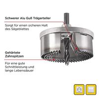 kwb 498477 Gatenzaagset 5-delig 60 mm, 68 mm, 74 mm, 81 mm, 95 mm 1 stuk(s) - thumbnail