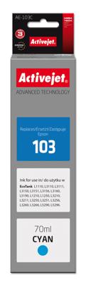 Activejet AE-103C inkt (vervangt Epson 103 C13T00S24A; Supreme; 70 ml; blauw)