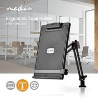 Nedis ERGOCH300BK Ergonomische Documenthouder Draai- En Kantelbaar Bureaubevestiging Zwart - thumbnail