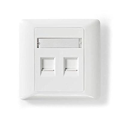 Netwerk Keystone-voorplaat | Frontplaat RJ45 | 2 poort(en) | ABS | Wit | Envelop Netwerk Keystone-voorplaat | Frontplaat RJ45 | 2 poort(en) | ABS | Wit | Envelop