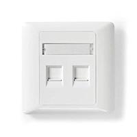 Nedis Netwerk Keystone-voorplaat | Frontplaat RJ45 | 2 poorten | 1 stuks - CCGP89760WT CCGP89760WT - thumbnail