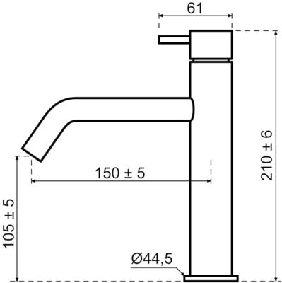 Wastafelkraan Qisani Flow Medium Geborsteld RVS Wastafelkraan Qisani Flow Medium Geborsteld RVS